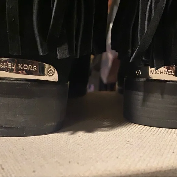 MICHAEL KORS Black Fringe Ankle Booties NWOT - Picture 12 of 15